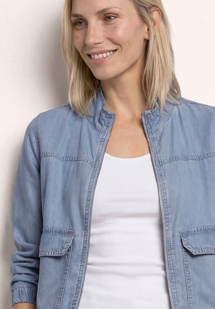 Blouson met opstaande kraag 17057 Light Blu
