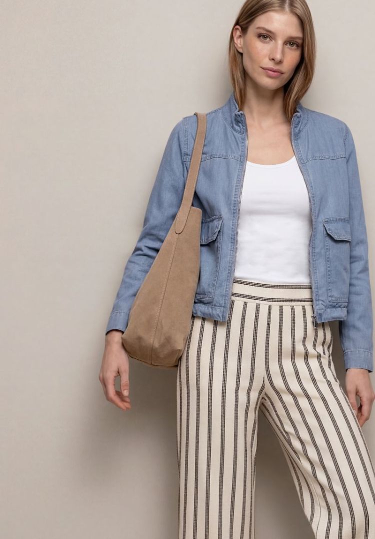Blouson met opstaande kraag 17057 Light Blu
