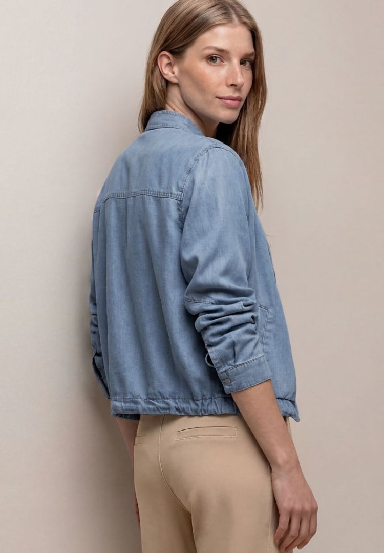 Blouson met opstaande kraag 17057 Light Blu