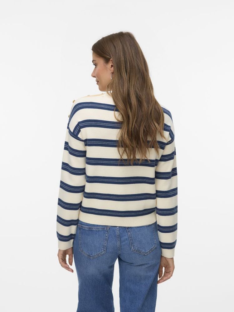 VMGOLD STRIPE LS O-NECK PULLOV 222913001 Birch
