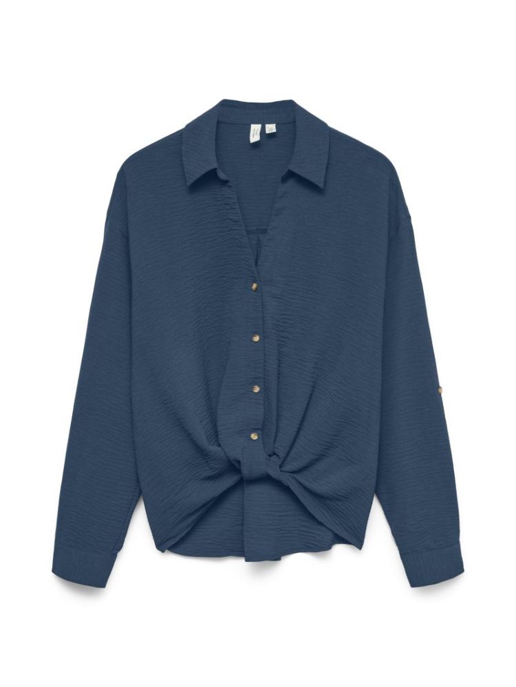 VMIZZY LS DETAIL SHIRT WVN BTQ 229916 Dark Den