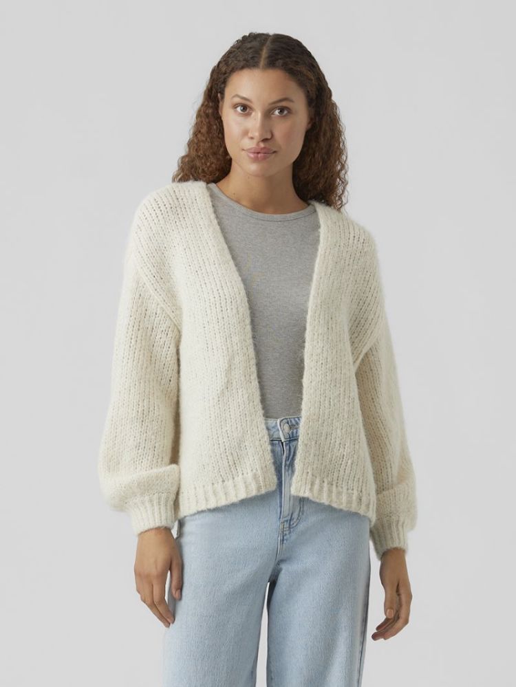 VMMAYBE LS OPEN CARDIGAN NOOS 222913 Birch