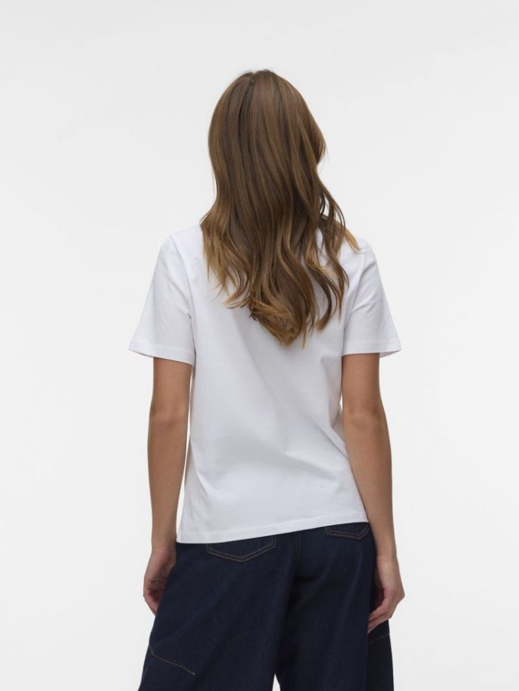 VMPAULINA SS V-NECK T-SHIRT JR 175683 Bright W