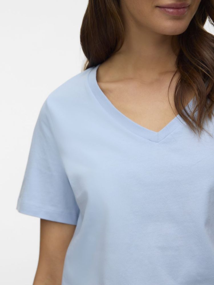 VMPAULINA SS V-NECK T-SHIRT JR 181684 Cashmere