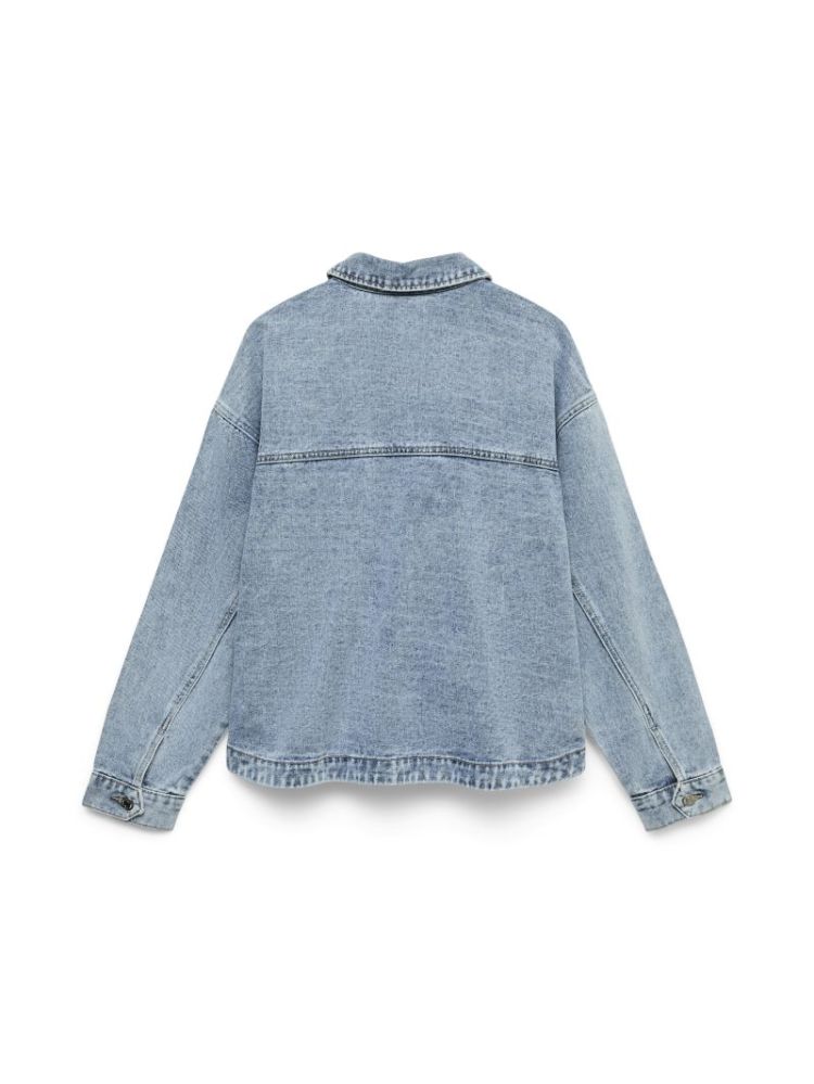VMJAMIE LS DENIM SHACKET MIX G 178000 Light Bl