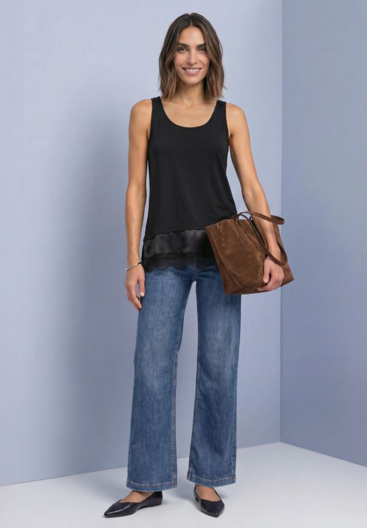 A325840 TOP W.DIAGONAL WOVEN B 10001 Black