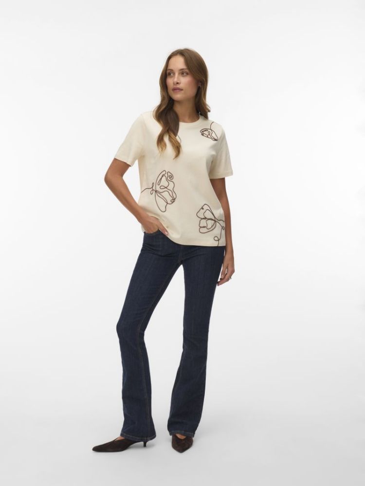 VMIRENE SS O-NECK T-SHIRT JRS 222913001 Birch