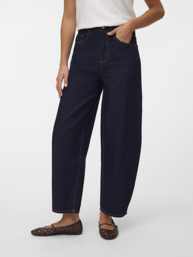 VMBILLIE HR BARREL ANK JEANS L 178006001 Dark