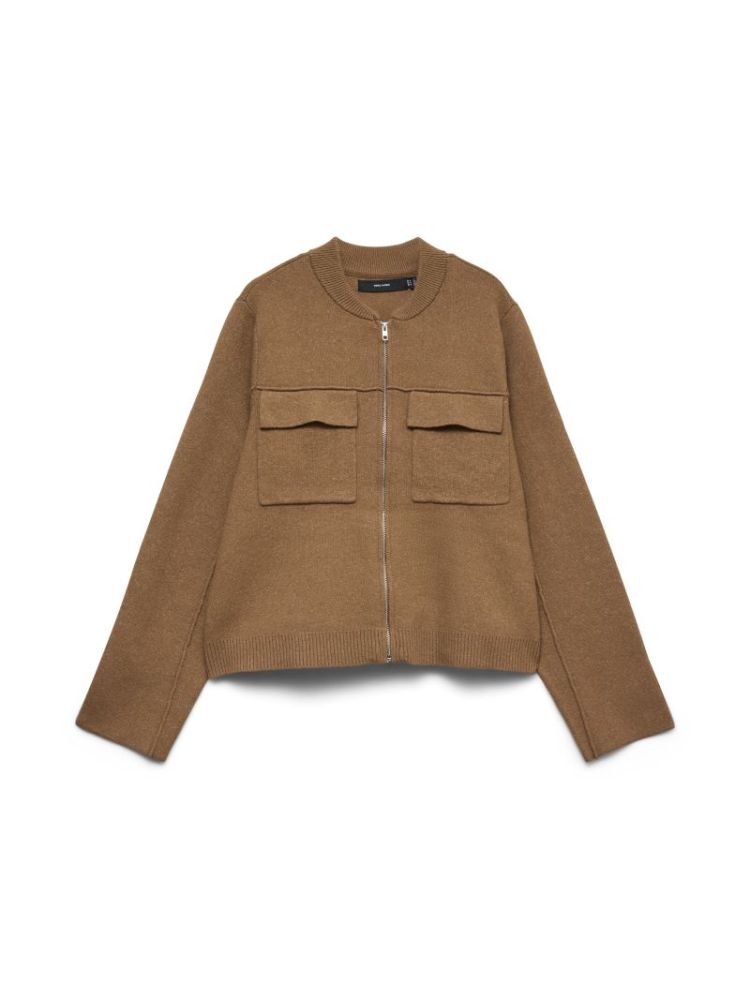 VMAPPLE LS ZIPPER CARDIGAN BOO 288475 Cocoa Br
