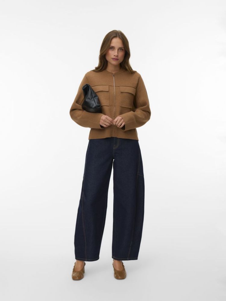 VMAPPLE LS ZIPPER CARDIGAN BOO 288475 Cocoa Br