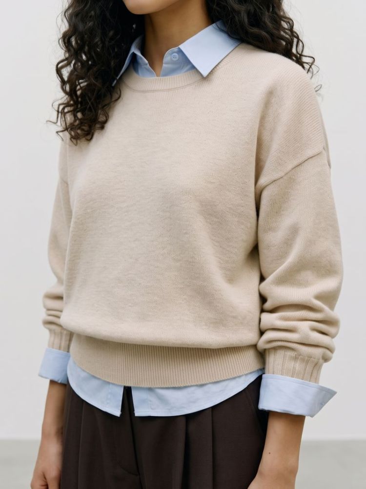 VMKACY LS O-NECK PULLOVER 222913001 Birch