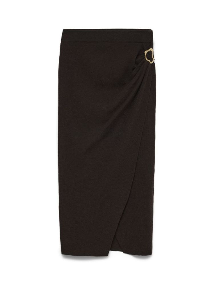 VMKACY NW DRAPE ANKLE SKIRT 297957002 Choco