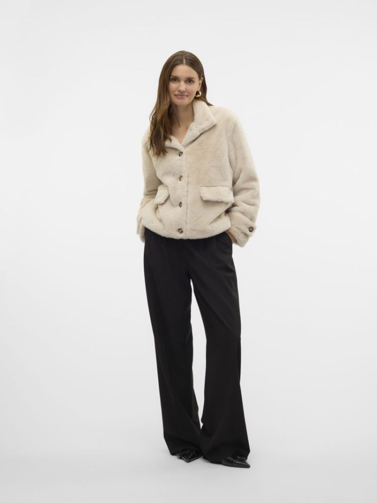 VMSONJAEVA SHORT JACKET GA BOO 175626 Oatmeal
