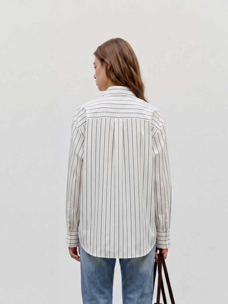 VMANYA LS LOOSE TIE SHIRT WVN 178857002 Cloud